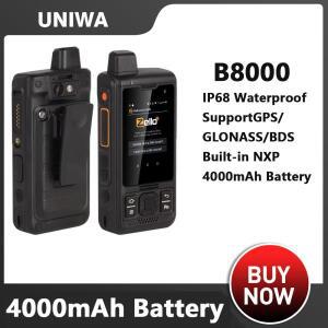 UNIWA B8000 젤로 워키토키 POC 폰 IP68 방수 스마트폰 안드로이드 8.1 2.4인치 4G LTE 쿼드 코어 4000mAh
