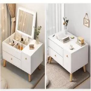 좌식화장대 소형 모던 원룸 조명 전신거울 수납장 40cm 터치라이트