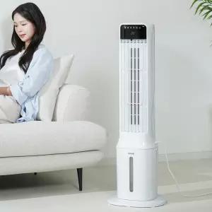 HAAN 공간활용 저소음 타워형냉풍기 9L 리모컨형/가정용 업소용냉풍기 타워팬선풍기 날개없는선풍기