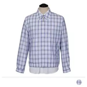 [골드스마일]체크 야상점퍼 오버핏 루즈핏 블루종 남성점퍼 가을