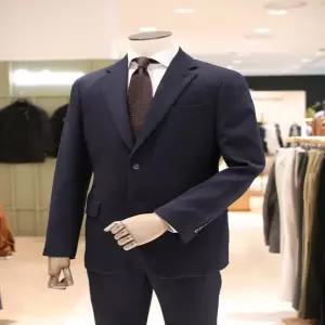 [BON] 본 비지니스 캐주얼 스판 네이비 슬림핏 밴딩 셋업 수트 BNEFEA202