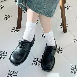 거블 국산 블랙 무광 레이스업 클래식 더비 로퍼 4cm