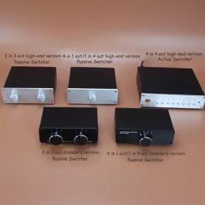호환  듀얼 채널 스테레오 오디오 신호 선택기 RCA 스위처 소스 증폭기 스위치 체인저 무손실 분배기