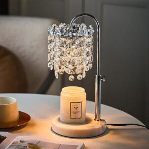 새로운 홈 침실을 위한 타이머 디머 조절 가능한 높이의 캔들 워머 램프, 데코를 향 JaR 3 전구를 빈티지 데코, 여성 엄마 크리스마스 선물, 실버(실버)