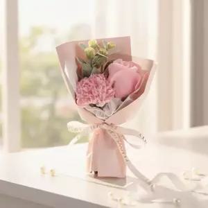 카네이션 로즈 꽃다발 비누꽃 미니 조화 플라워 패키지 스승의날 어버이날
