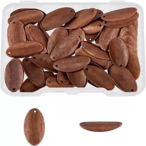 슈퍼피딩 80개 황동 스탬핑 블랭크 태그 매력 타원 슬라이스 펜던트 레드 구리 스탬프 팔찌 보석 목걸이