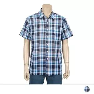 [골드스마일]체크 남자 반팔 정장 체크셔츠 신상 스트라이프 셔츠