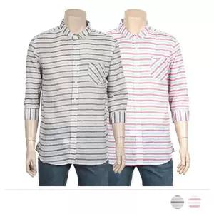 [골드스마일]스트라이프 긴팔 남자남방 루즈 정장 단가라 오버핏