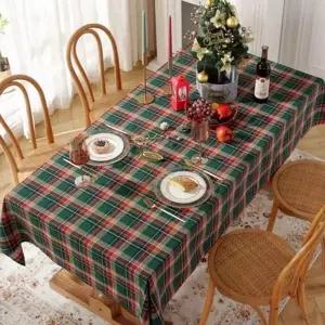 크리스마스 식탁보 크리스마스 테이블보 체크 파티 빈티지 북유럽