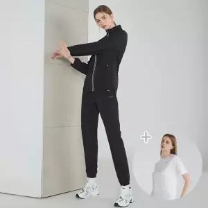 [르까프] 25SS 여성 우븐 트레이닝복+반팔티 세트 3종택1