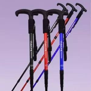 4단 등산 운동 두랄루민 튼튼한 지팡이 스틱 T자