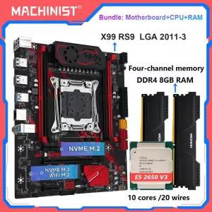 MACHINIST RS9 X99 마더보드 콤보 옵션 선택 가능 제온 E5 2650 V3 CPU DDR4 16GB RAM 키트 세트 NVME M.2