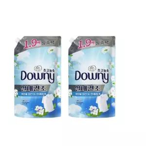 다우니 초고농축 실내건조 레몬그라스와 라일락 리필 1.35L 2개