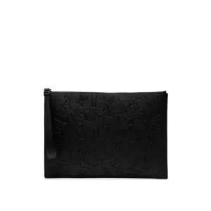 [롯데백화점]닥스 액세서리 블랙 가죽 강아지 프린팅 클러치백 DBBA9E466BK