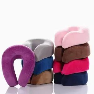 여행용 벨벳 메모리폼 베개 기내용 비행기 휴대용 목베개