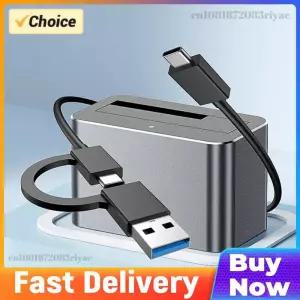 하드 드라이브 도크 USB3.0-SATA 외장형 도킹 스테이션 2.5/3.5인치 SATA/SAS HDD SSD용 SAS/SATA 인클로저