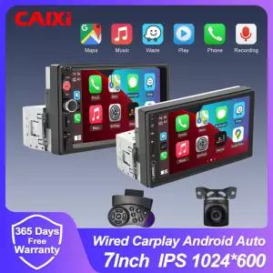 CAIXI 7 IPS 1 Din Carplay 안드로이드 자동 MirrorLink 자동차 라디오 멀티미디어 스테레오 수신기 1Din