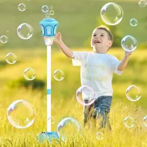 야외용 조명과 음악이 있는 버블 메이커 스탠드 기계 21-47인치 조절 가능한 토치 결혼식 생일 야외 파티용