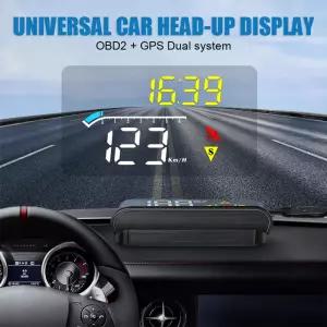 M13 OBD GPS HUD 자동차 헤드업 디스플레이 디지털 시계 속도계 KMH RPM 계량기 테스터 알람 온보드 컴퓨터