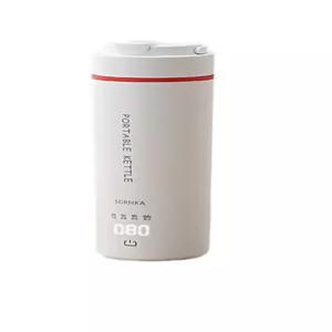 전기 텀블러 여행 휴대용 가열 포트 주전자 커피 충전식 물끓이는 보온