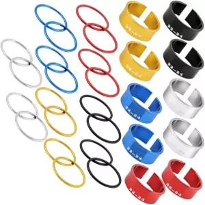 Xmomx 5가지 색상 자전거 하단 브래킷 어댑터 2세트 24mm ~ 22mm BB 샤프트 스페이서 심스 크랭크셋 세탁기