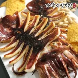 가락시장521 쫄깃한 동해 구룡포 반건조오징어 대 5미 750g이내