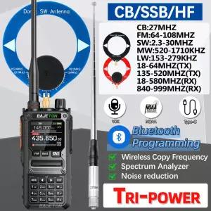 바제톤 BJ-7800 무전기 장거리 SW MW LW AM SSB CB 10W 무선 블루투스 전화 프로그래밍 NOAA 양방향 RT-920