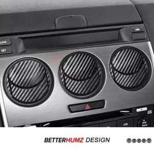 마쯔다 6 2003-2015 알칸타라 카본 파이버 센터 콘솔 에어벤트 아울렛 트림 스티커 자동차 인테리어 튜닝