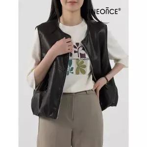 [하프클럽/나인온스]여성 가죽 자켓 N-보이레자조끼