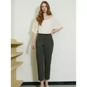 [하프클럽/마르조]셔링_8-9부 팬츠_MCMFP928