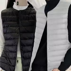 [골드스마일]방한 라운드 이너 경량 패딩 조끼