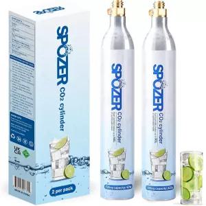 소다스트림용 SPOZER 60L CO2 실린더 모든 나사산 스크류 인 소다 메이커 FIZ 원터치 JET 등과 호환되는