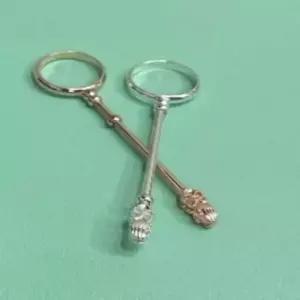 담배손잡이 시가렛홀더 담배꽂이 담배반지 담배집게 손잡이형 실버