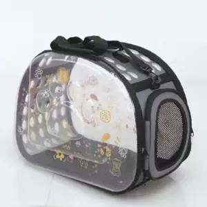 강아지 점보 정갈 투명 이동가방 그레이 1P 고양이 캐리어