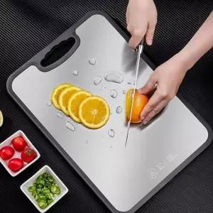 위생 주방 가정용 조리 스텐 양면 다용도 도마 화이트