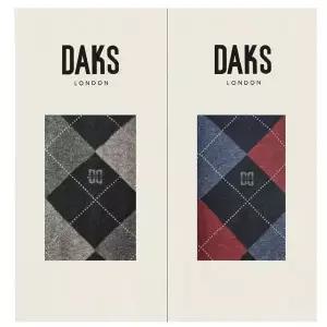 [닥스ACC]25804_닥스 신사 장목 다이아 패턴2족세트