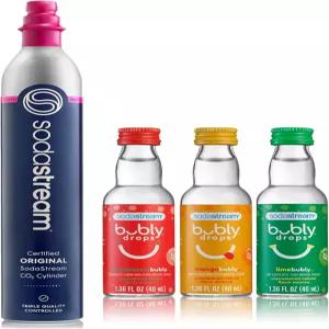 소다스트림 퀵 커넥트 CQC 60L Co2 재고 보충 번들(버블리 3팩 포함)