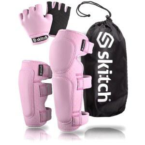 SKITCH 및 청소년용 스케이트보드 보호 안전 스포츠 패드 휴대용 보호대 라이크라 팔꿈치 무릎 가방 손목 + 스쿠터 스케이트 롤러블레이드 | 롤러 세트 장비 인라인 프리미엄