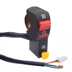 Weideer 12V 범용 핸들바 스위치 ON/OFF 7/8 22mm 시동/킬 오토바이 라이트 (스쿠터 핏/더트 바이크용