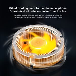 휴대용 모바일 폰 쿨링 팬 게임 영상 통화 라이브 방송 및 브이로그용 라디에이터