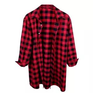 남자 롱 체크남방 긴팔 셔츠 오버핏 패션 학생 남성 빅사이즈 데일리 롱 남녀공용