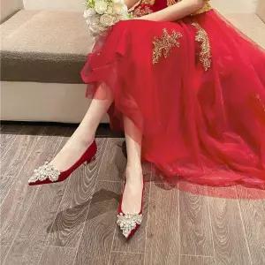 빅사이즈 웨딩 프린세스웨딩슈즈 낮은 굽 슈즈 3cm