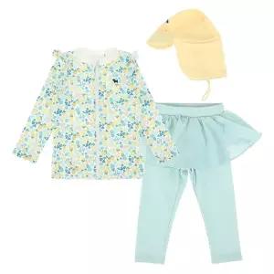 [블루독베이비 10] 26SS (MN)플라워 집업 래쉬가드 세트 46370621050