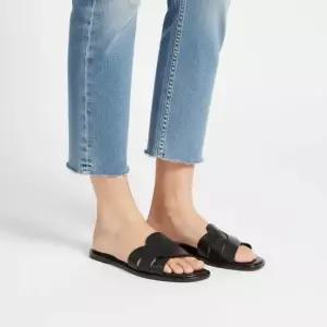 드래곤 디퓨전 26SS 빅 링 레더 여성 샌들 5001 BLACK