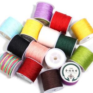 수제 짠 로프 옥 스레드  레드 핸드 펜던트  보석 액세서리용 국가 매듭 롤 당 90 미터  0.8m  72