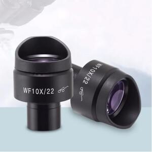WF10X 하이 아이 포인트 광각 접안 렌즈 디옵터 조정 가능한 시야 22MM 인터페이스 크기 23.2mm 생물 현미