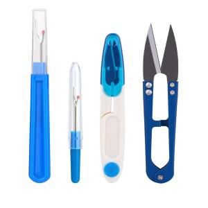 4개입 재봉용 심리퍼 키트  다채로운 색상의 스티치 실 제거기 & 절단 가위 (재봉실 제거용)