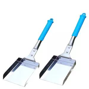 사각 손잡이 모종삽 사각삽 소형 원예 짧은손잡이 네모 스테인레스 블루