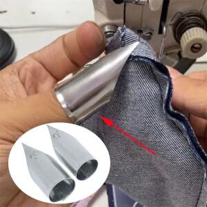 1PC 옷깃 도구 칼라 코너 터닝 스테인레스 스틸 재봉 용품 바지 셔츠 포켓 고속 손가락 커버