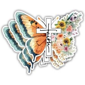 3pcs 크리스천 스티커 기도해요 꾸밀 통해 물병 튜닝 인치 장식 나에게 영감